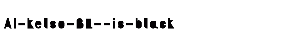 font AI-kelso-BL--is-black download