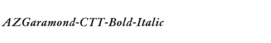 font AZGaramond-CTT-Bold-Italic download