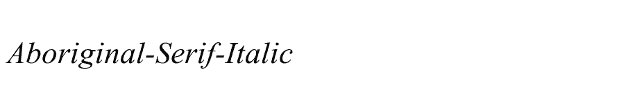 font Aboriginal-Serif-Italic download