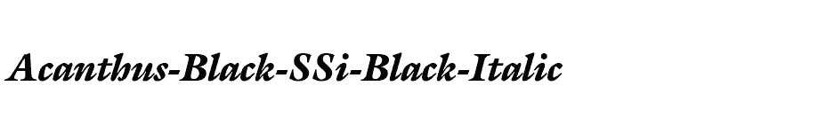 font Acanthus-Black-SSi-Black-Italic download