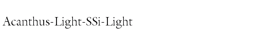 font Acanthus-Light-SSi-Light download