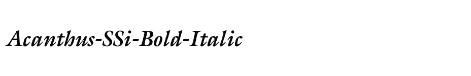font Acanthus-SSi-Bold-Italic download
