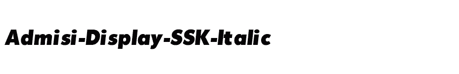font Admisi-Display-SSK-Italic download