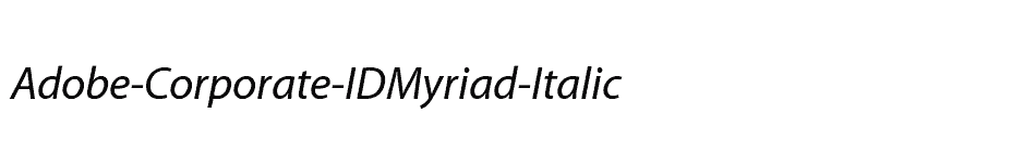 font Adobe-Corporate-IDMyriad-Italic download