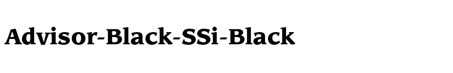 font Advisor-Black-SSi-Black download