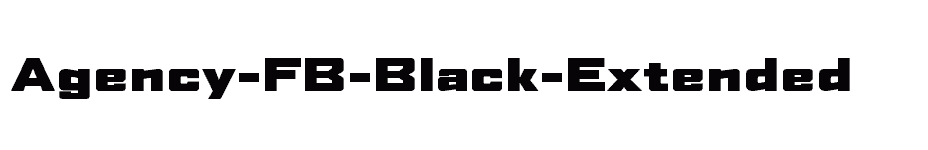 font Agency-FB-Black-Extended download