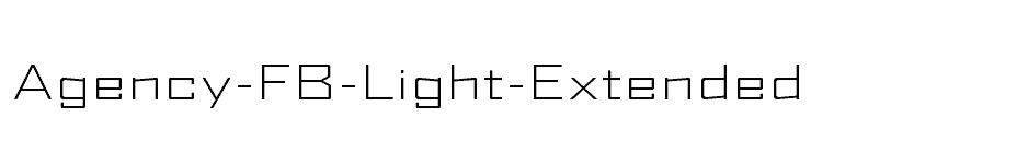font Agency-FB-Light-Extended download