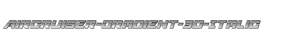 font Aircruiser-Gradient-3D-Italic download