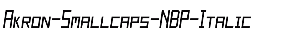 font Akron-Smallcaps-NBP-Italic download