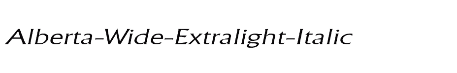 font Alberta-Wide-Extralight-Italic download