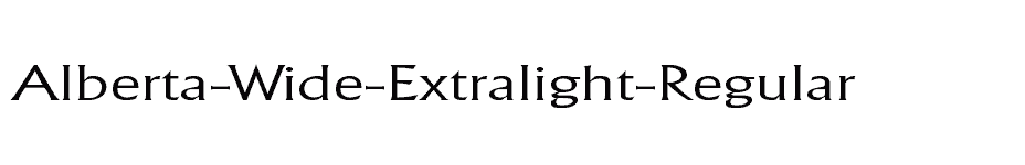 font Alberta-Wide-Extralight-Regular download