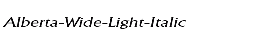font Alberta-Wide-Light-Italic download