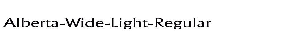 font Alberta-Wide-Light-Regular download