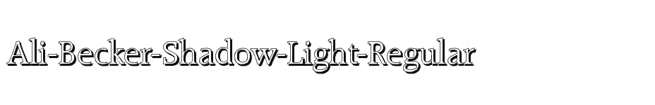 font Ali-Becker-Shadow-Light-Regular download