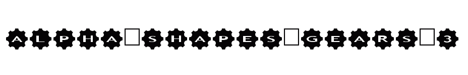 font Alpha-Shapes-gears-3 download