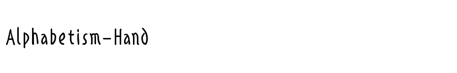 font Alphabetism-Hand download