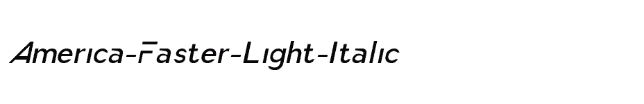 font America-Faster-Light-Italic download