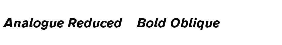 font Analogue-Reduced-76-Bold-Oblique download