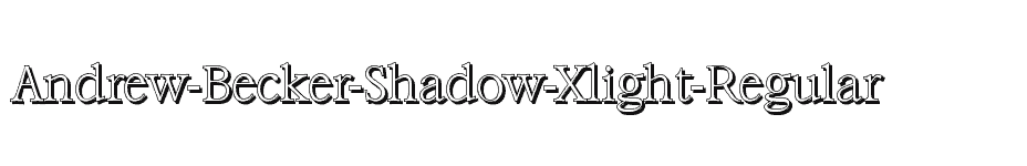 font Andrew-Becker-Shadow-Xlight-Regular download