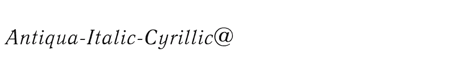 font Antiqua-Italic-Cyrillic@ download