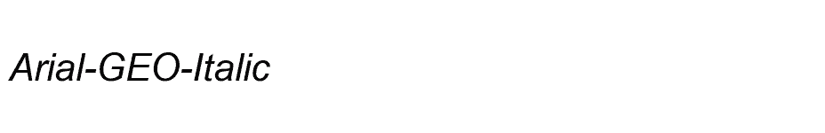 font Arial-GEO-Italic download