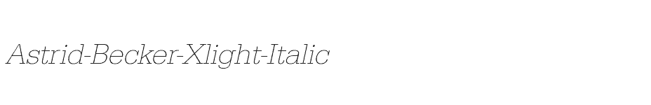 font Astrid-Becker-Xlight-Italic download