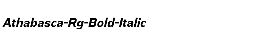 font Athabasca-Rg-Bold-Italic download