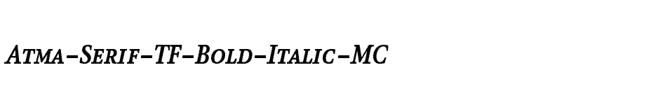 font Atma-Serif-TF-Bold-Italic-MC download