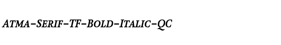 font Atma-Serif-TF-Bold-Italic-QC download