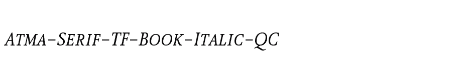 font Atma-Serif-TF-Book-Italic-QC download