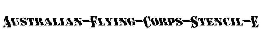 font Australian-Flying-Corps-Stencil-E download