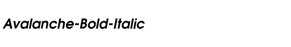 font Avalanche-Bold-Italic download