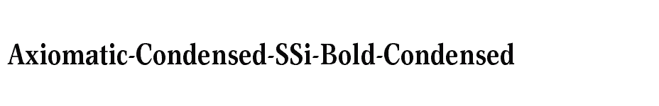 font Axiomatic-Condensed-SSi-Bold-Condensed download