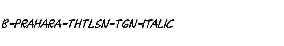 font B-Prahara-THTlsn-Tgn-Italic download