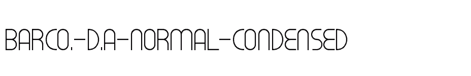font BARCO.-D.A-NORMAL-Condensed download
