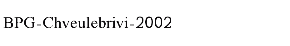 font BPG-Chveulebrivi-2002 download