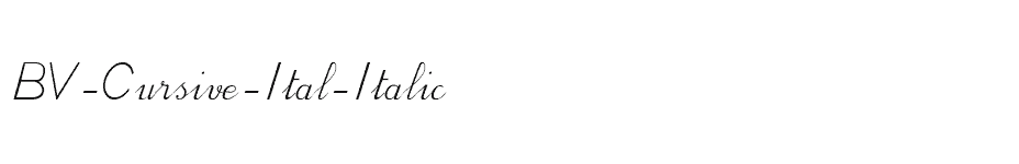 font BV-Cursive-Ital-Italic download