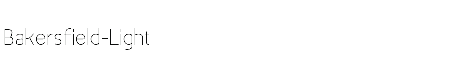 font Bakersfield-Light download