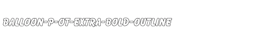 font Balloon-P-OT-Extra-Bold-Outline download