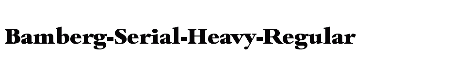 font Bamberg-Serial-Heavy-Regular download