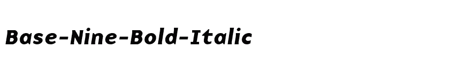 font Base-Nine-Bold-Italic download