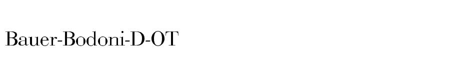 font Bauer-Bodoni-D-OT download