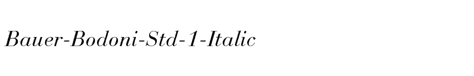 font Bauer-Bodoni-Std-1-Italic download