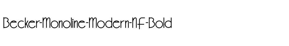 font Becker-Monoline-Modern-NF-Bold download