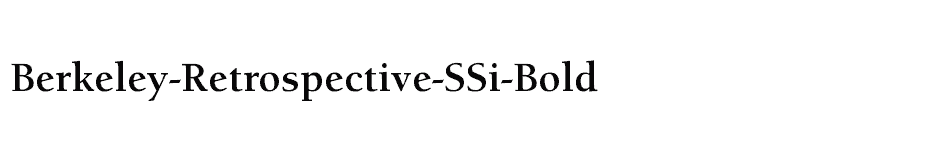 font Berkeley-Retrospective-SSi-Bold download