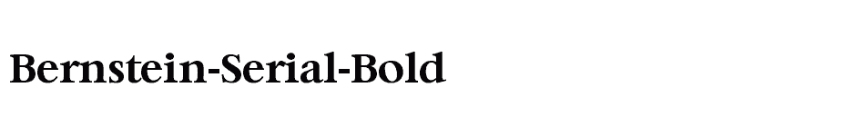 font Bernstein-Serial-Bold download