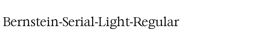 font Bernstein-Serial-Light-Regular download