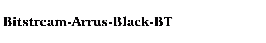 font Bitstream-Arrus-Black-BT download