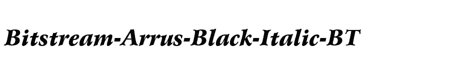 font Bitstream-Arrus-Black-Italic-BT download