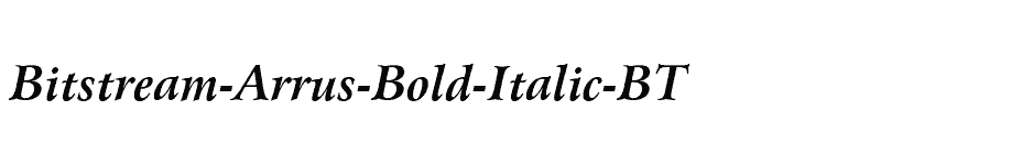 font Bitstream-Arrus-Bold-Italic-BT download